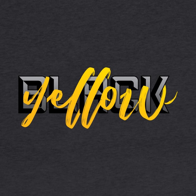 Black and Yellow Pittsburgh Fan Design by polliadesign